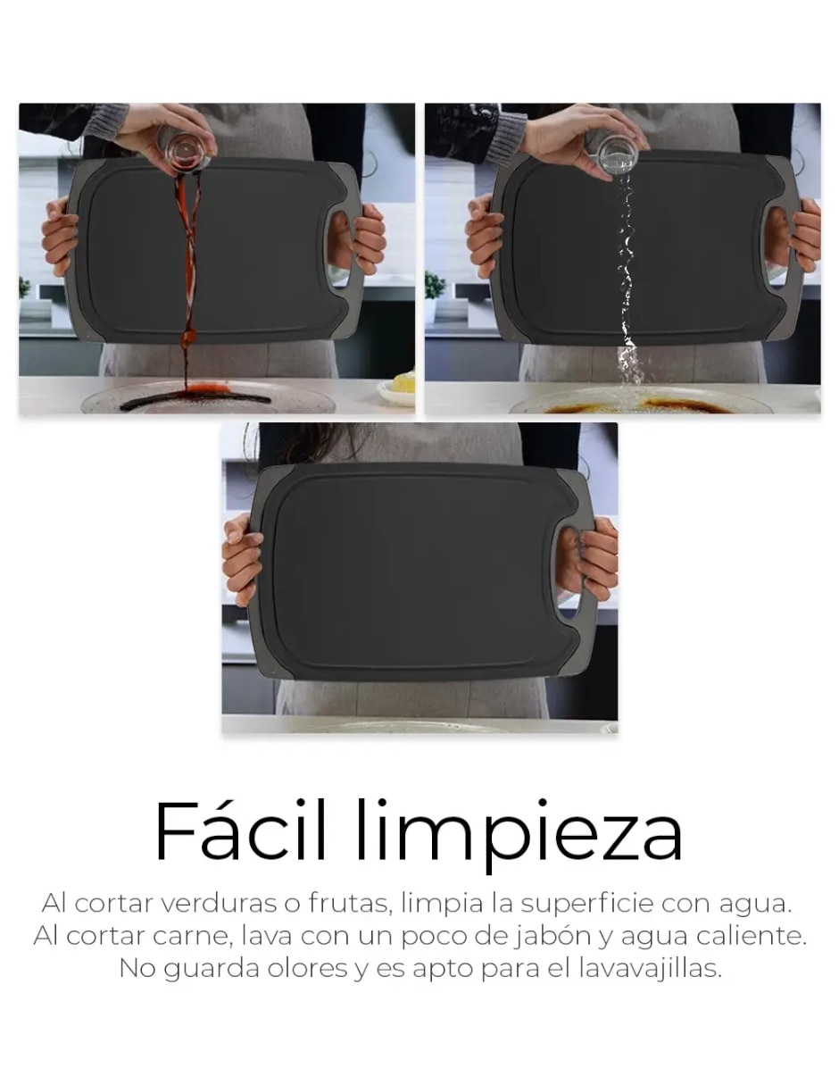 Set tabla para picar de plástico 2
