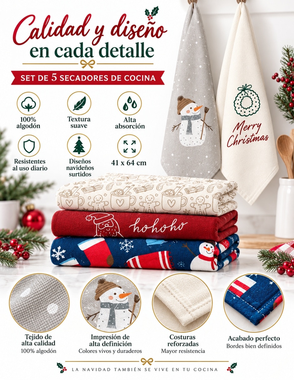 Set toallas cocina 5 piezas 2