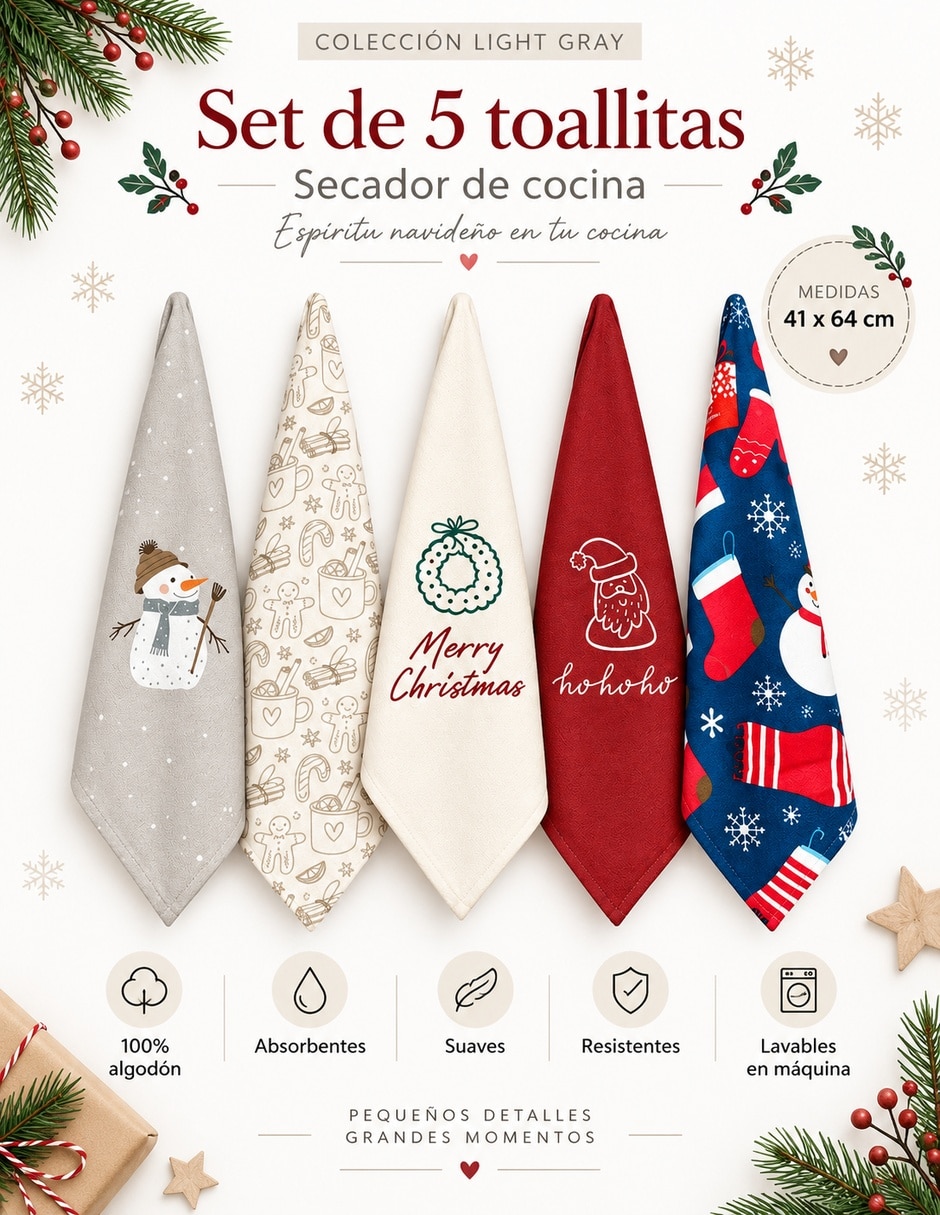Set toallas cocina 5 piezas 3