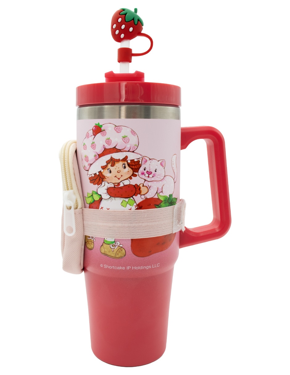 Termo de acero inoxidable rosita fresita con tapa rosca 2
