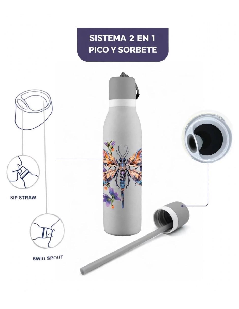 Termo doble pared de acero inoxidable con tapa flip top 7
