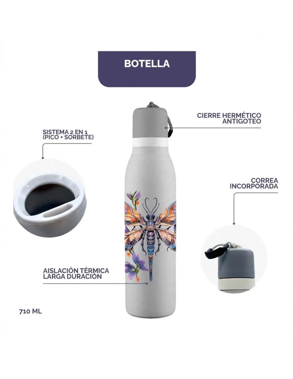 Termo doble pared de acero inoxidable con tapa flip top 5