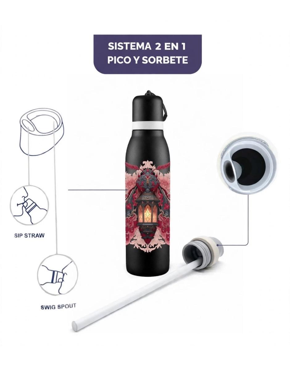 Termo doble pared de acero inoxidable con tapa flip top 5