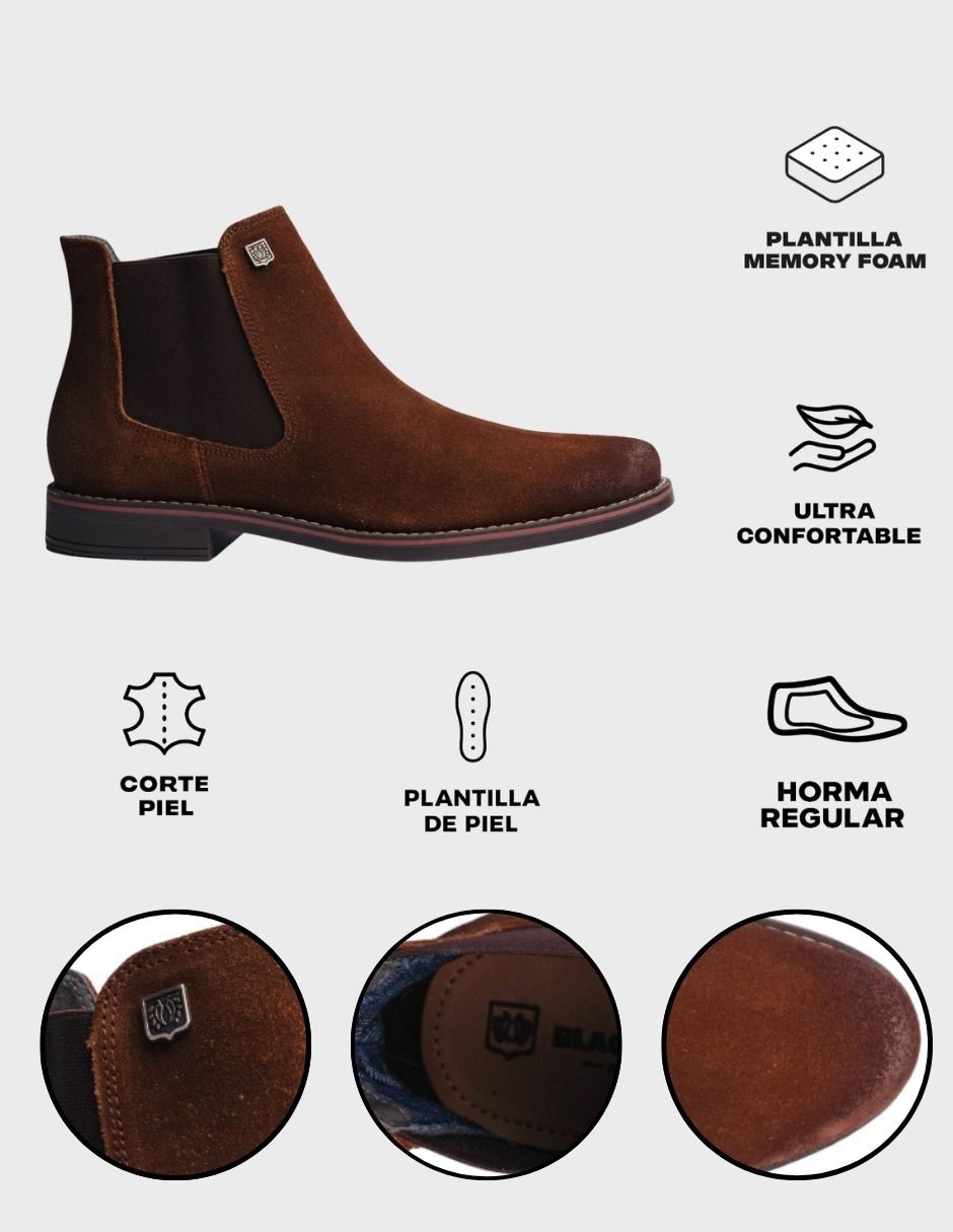 Botas hombre black peppers de piel para hombre